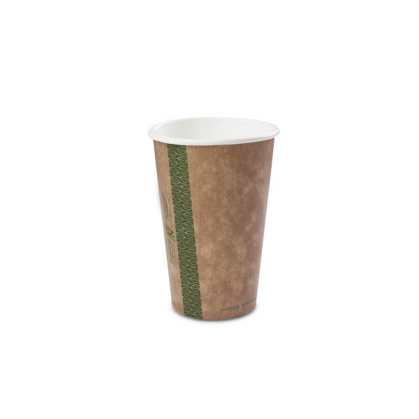 Vegware 16oz brown kraft hot cup, 89-Series (QTY:1000)