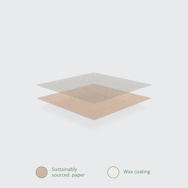 Vegware 15 x 10.75in waxed kraft deli sheets (QTY:2000)