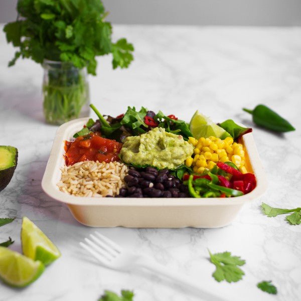 Vegware Nourish Gourmet 22oz Square (V4), Natural Molded Fiber (QTY:600)