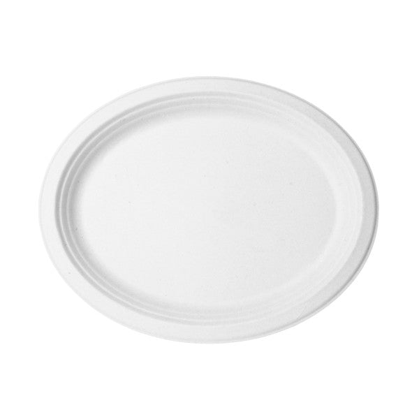 Vegware Nourish 7 x 10in Oval Molded Fiber Platter Compostable (QTY 500), SKU VW-P009NFA