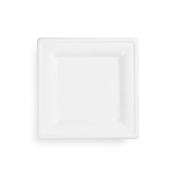 Vegware Nourish 8in Square Molded Fiber Plate Compostable (QTY 500), SKU VW-P022NFA
