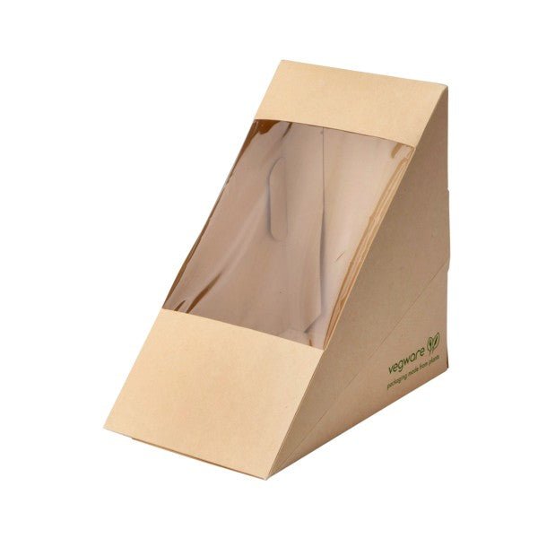Vegware Compostable Large Windowed Sandwich Wedge, FSC Mix Credit SA-COC-013255 (QTY:500)