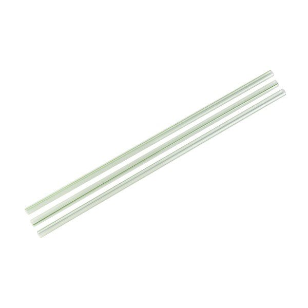 Vegware 8.25" Unwrapped Straw, 5mm, Translucent with Green Stripe, PLA (QTY:6500)