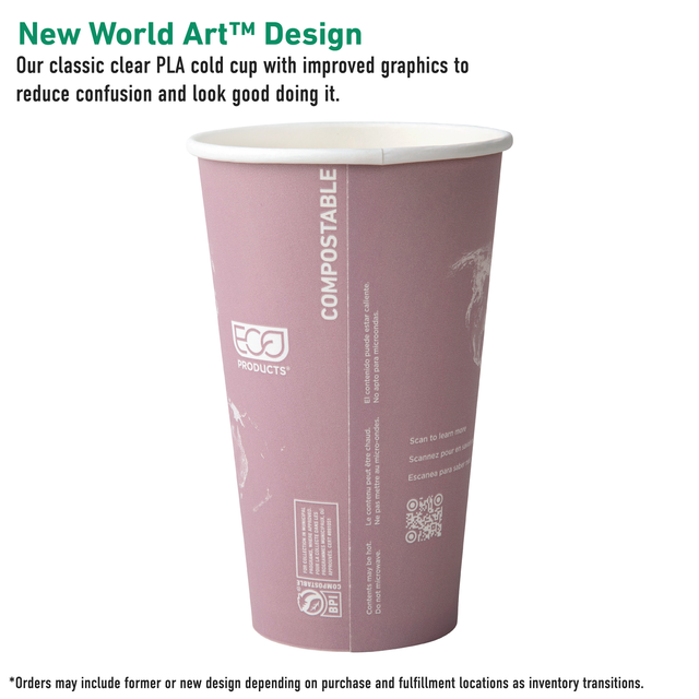 Eco-Products World Art Renewable & Compostable Hot Cups 16oz (QTY 1000), SKU EP-BHC16-WA
