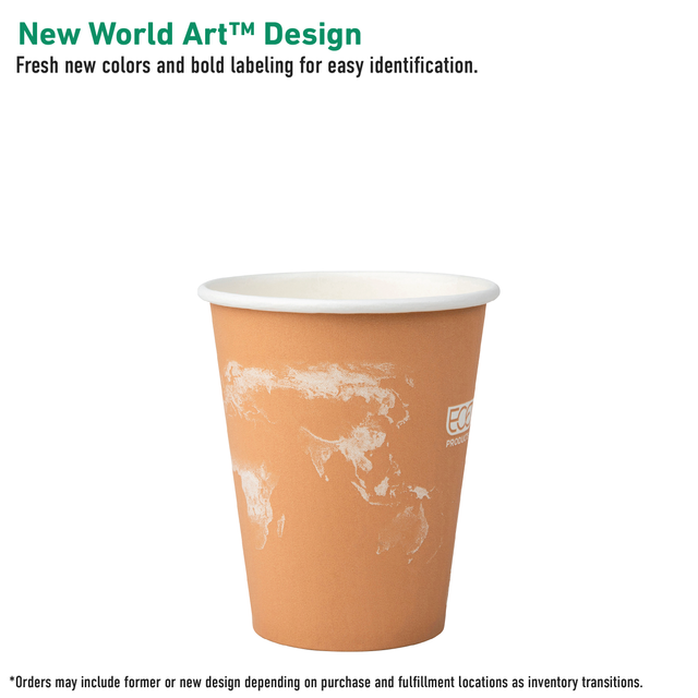 Eco-Products World Art Hot Cup 8oz Compostable (QTY 1000), SKU EP-BHC8-WA
