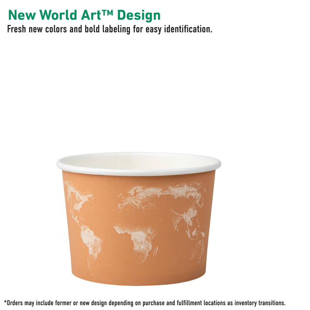Eco-Products World Art Compostable 8oz Food Container (QTY 1000), SKU EP-BSC8-WA