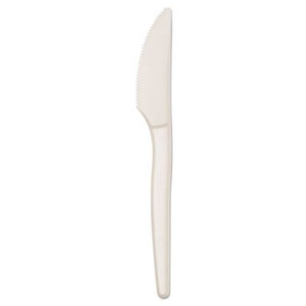 Plant Starch Knife - 7"- White (QTY:1000)