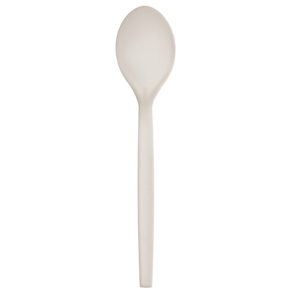 Plant Starch Spoon - 7"- White (QTY:1000)