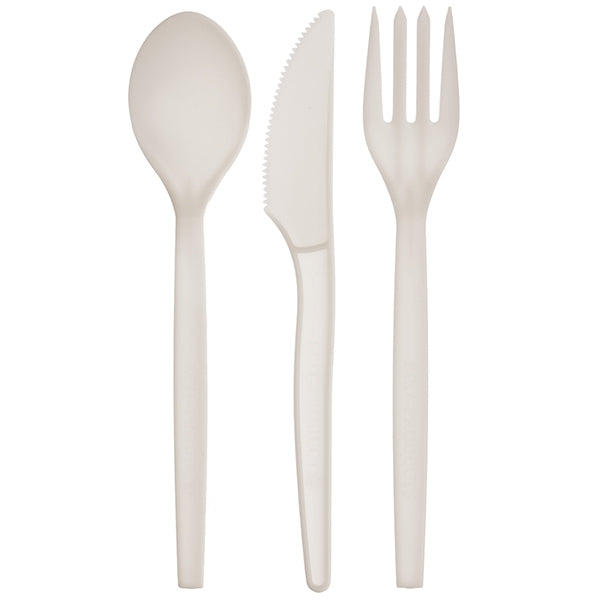 Plant Starch Cutlery Kit - 7"- White (QTY:250)