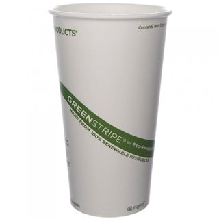 GreenStripe Compostable Hot Cups - 20 oz. (QTY:1000)
