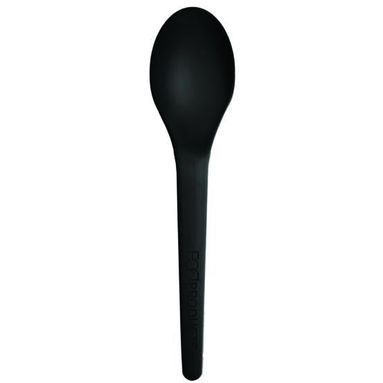 Plantware -  Compostable Spoon - 6" - Black (QTY:1000)