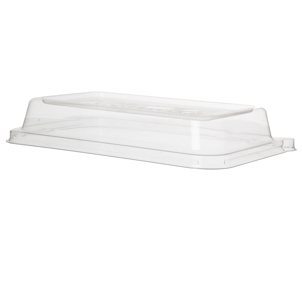 WorldView Compostable Lid - Fits 24-32 oz. Rectangle Sugarcane Take-Out Containers (QTY:200)