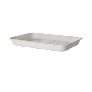 Compostable Sugarcane Meat & Produce Trays - 9.5 x 7.17 x 1.13in (Size 4D) (QTY:300)