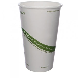 GreenStripe Compostable Hot Cups - 16 oz. (QTY:1000)