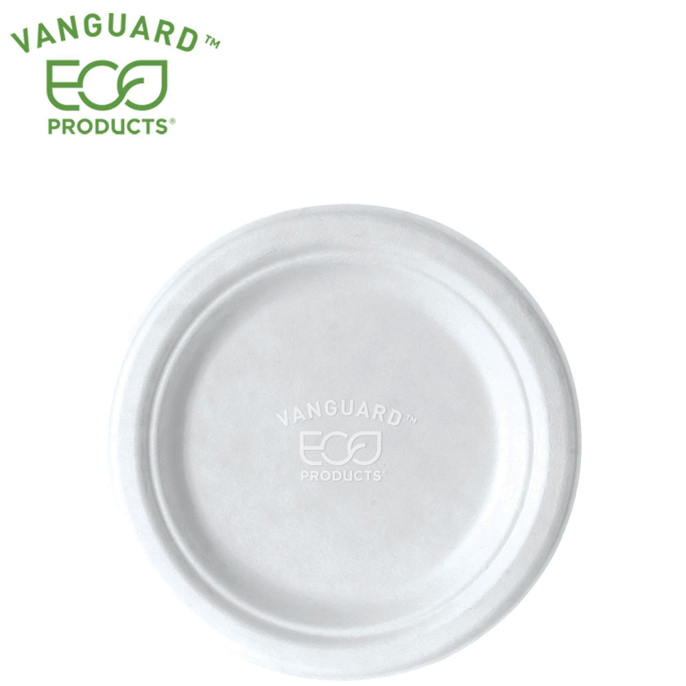 Vanguard Renewable & Compostable Sugarcane Plates - 7in (qty:1000)