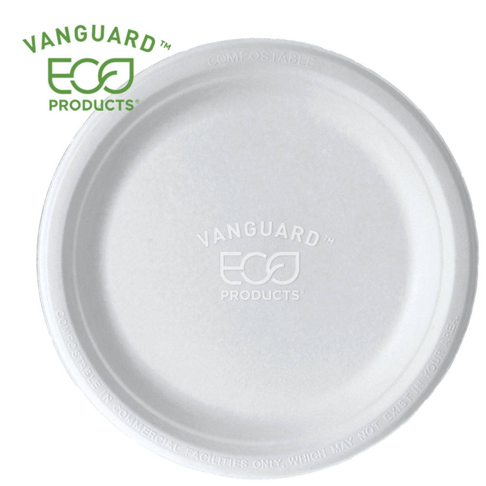 Vanguard Renewable & Compostable Sugarcane Plates - 9in (qty:500)