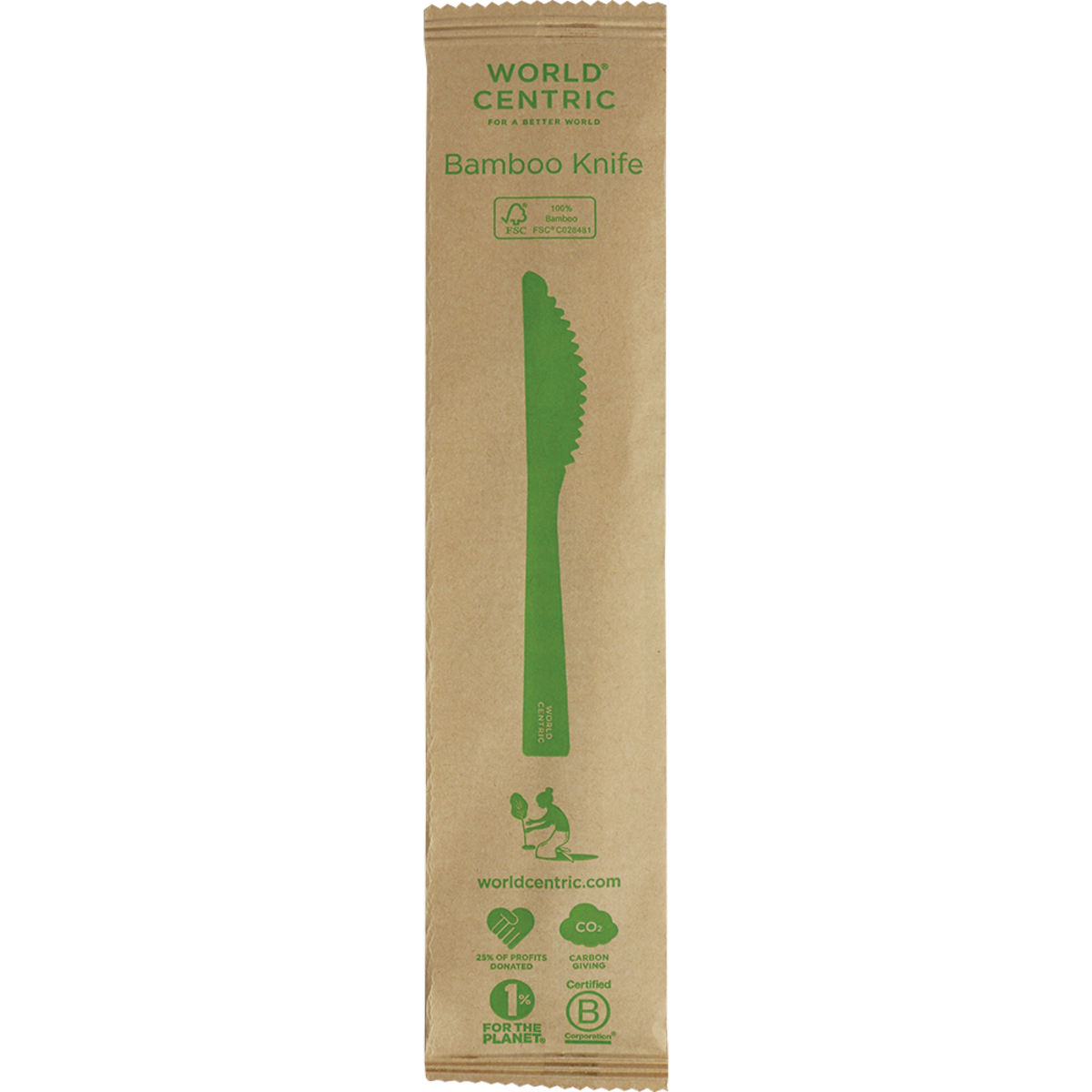 World Centric NEW 6.7â€ Bamboo Knife - Wrapped (SKU: KN-BB-I)