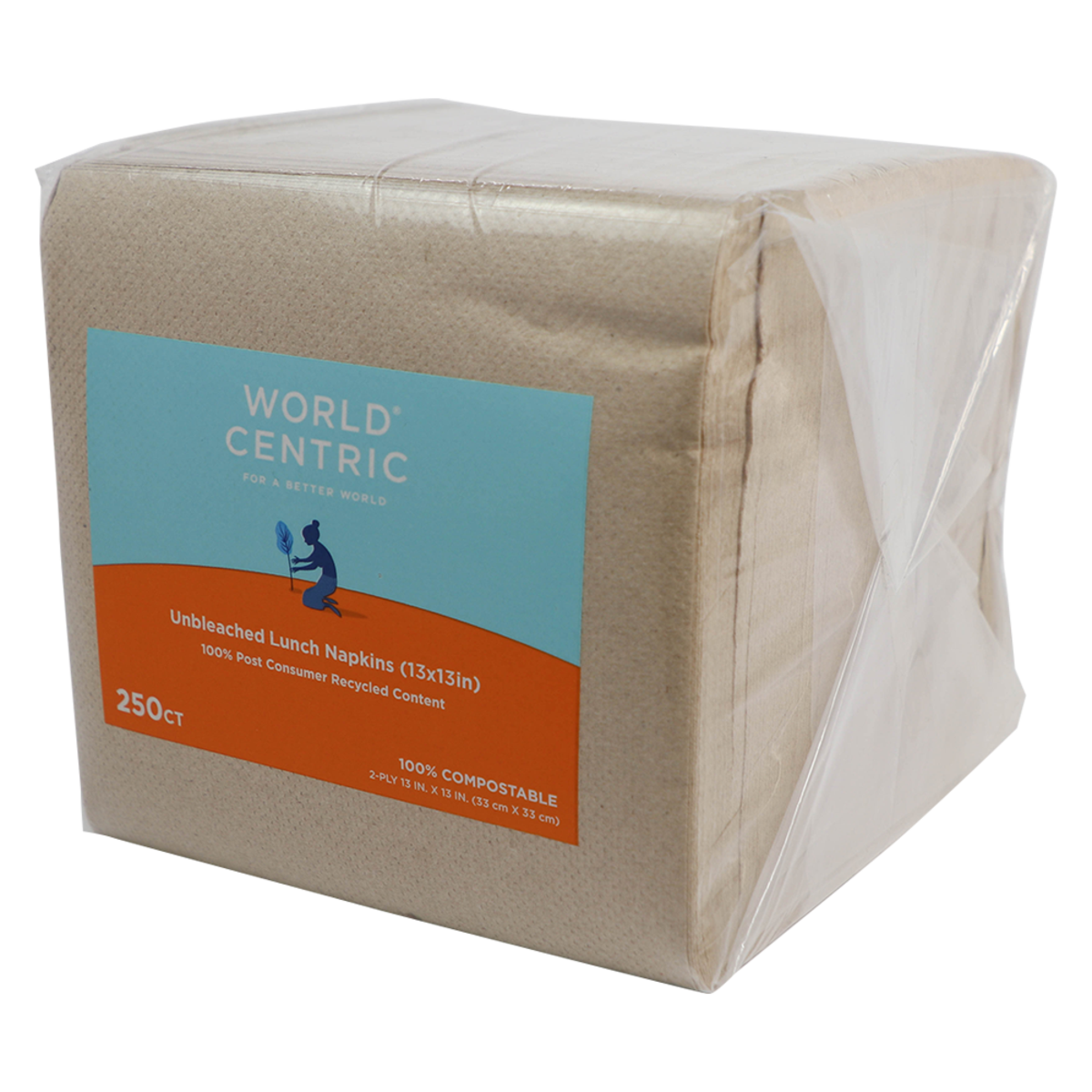 World Centric Lunch Napkins, 6.5 in Square (2-ply) (SKU: NP-SC-LN)
