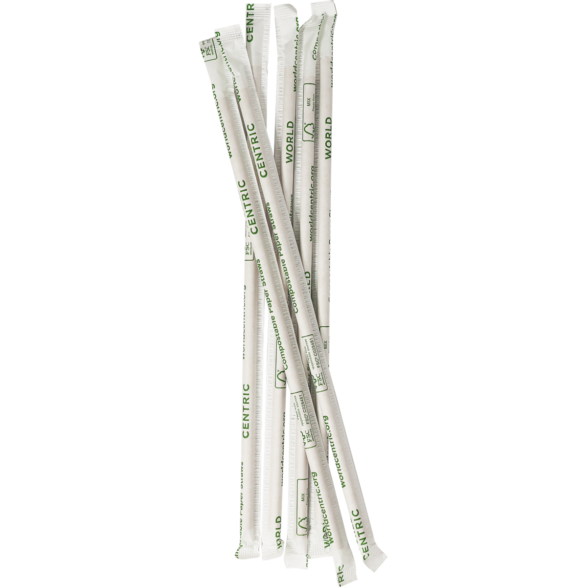 World Centric 10” FSC® Kraft Paper Straw - Wrapped (SKU: ST-PA-10W-K)