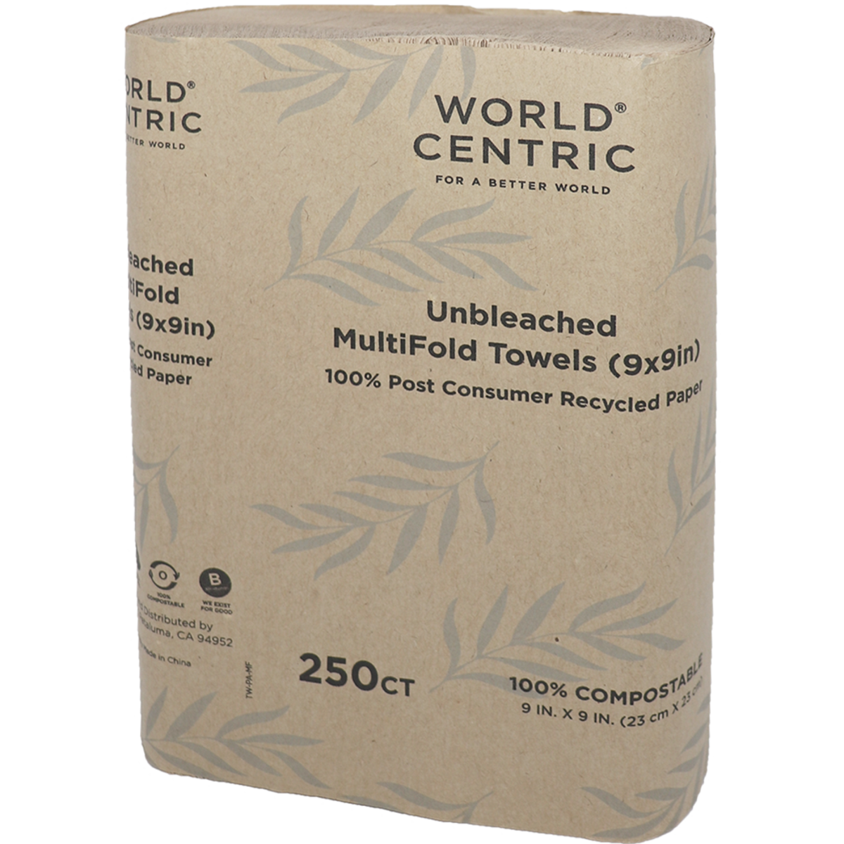 World Centric MultiFold Towels, 3x9 in (1-ply) (SKU: TW-PA-MF)
