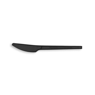 6.5in compostable CPLA knife - black (QTY:1000)