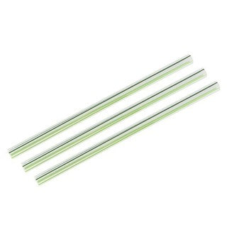8.25" compostable jumbissimo green stripe boba straw (QTY:1920)